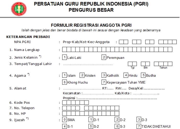 Pendaftaran PGRI Dompu - Persatuan Guru Republik Indonesia Cabang Dompu